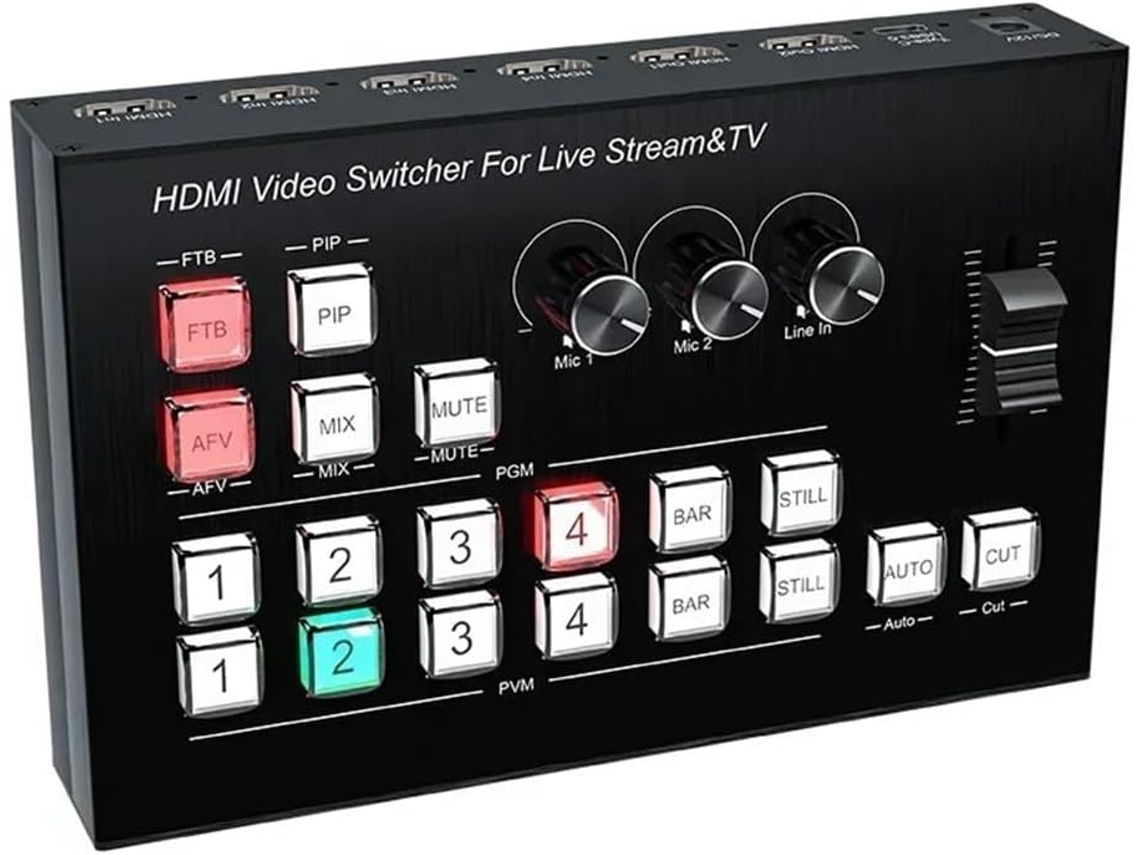 Mezclador De Conmutación De Vídeo Compatible Con 4k/4hd Para Máquinas De Coser Multicámara