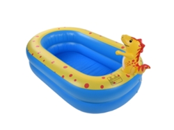 Piscina Infantil Inflable Con Forma De Dinosaurio De 42x41x32 Pulgadas Para Juegos Acuáticos Con Doble Capa.