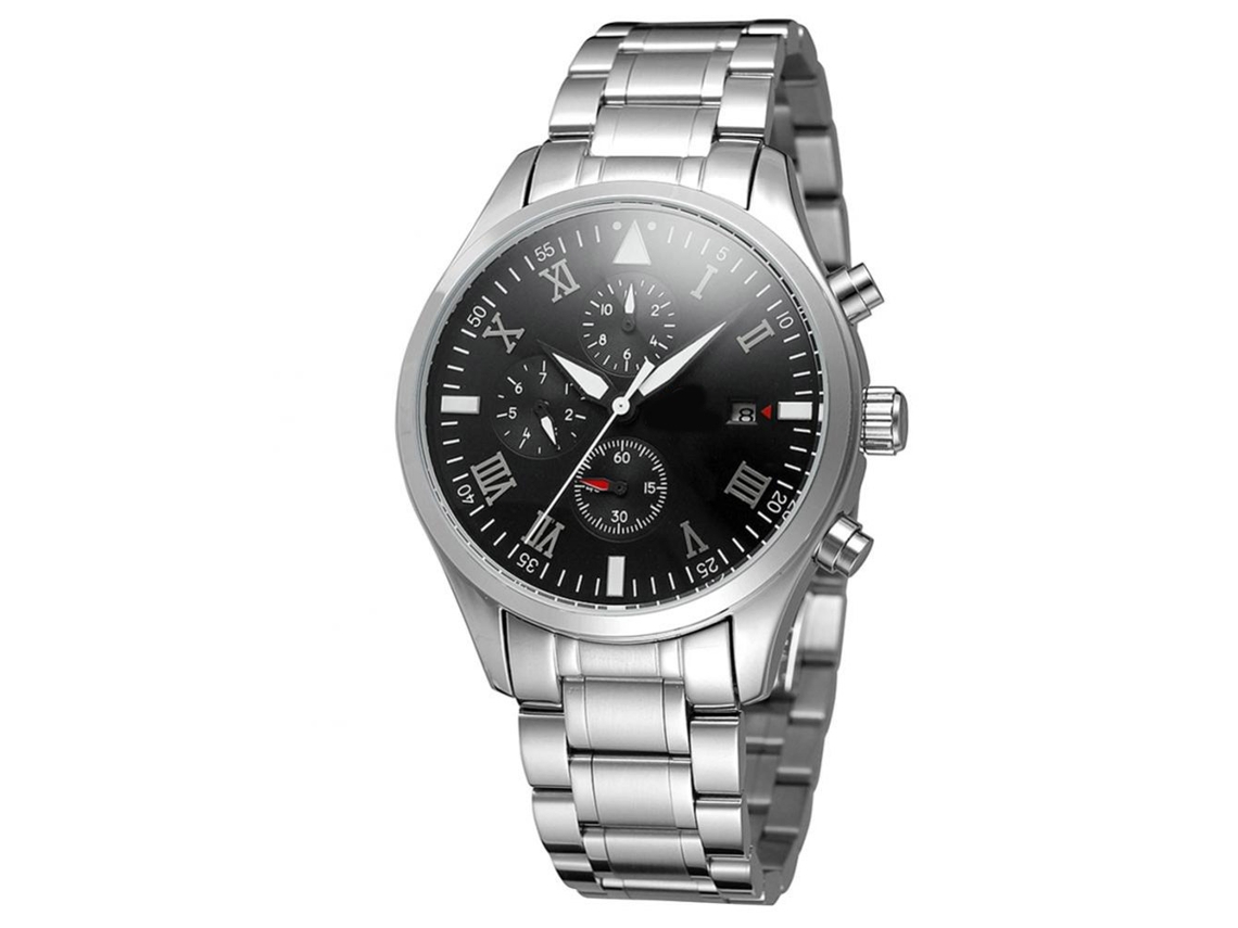 Reloj Mecánico Hombre Forsining Con Números Romanos Moda (negro Plata)