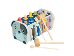 Juguetes Montessori De Madera, Aptos Para Niños De 1 Año | Juego De Golpear Al Topo | Juguetes Para La Educación Infantil Temprana Y El Desarrollo Cerebral | Azul Panoona