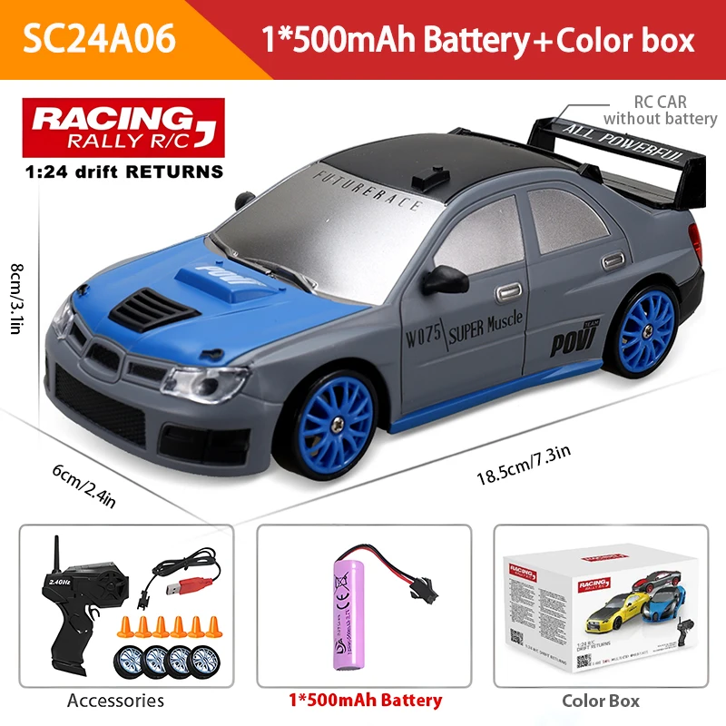 Coche RC Ae86 124 Drift Racing 4x4 2.4g Eléctrico con Control Remoto Aeuzwr