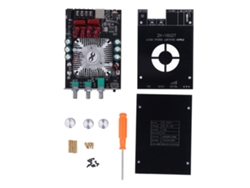 Placa de Amplificador Digital Bt 5.0 com Controle de Graves e Agudos Entrada Aux 3 Pin Aluminio