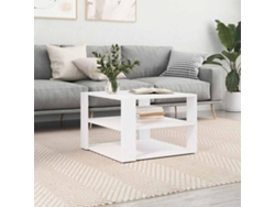 Mesa de centro de 58x58x40 cm, fabricada en madera sintética blanca, HARLANV1
