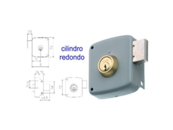 Mcm cerradura sobreponer 2524pr-  80-izqda pintada cilindro redo
