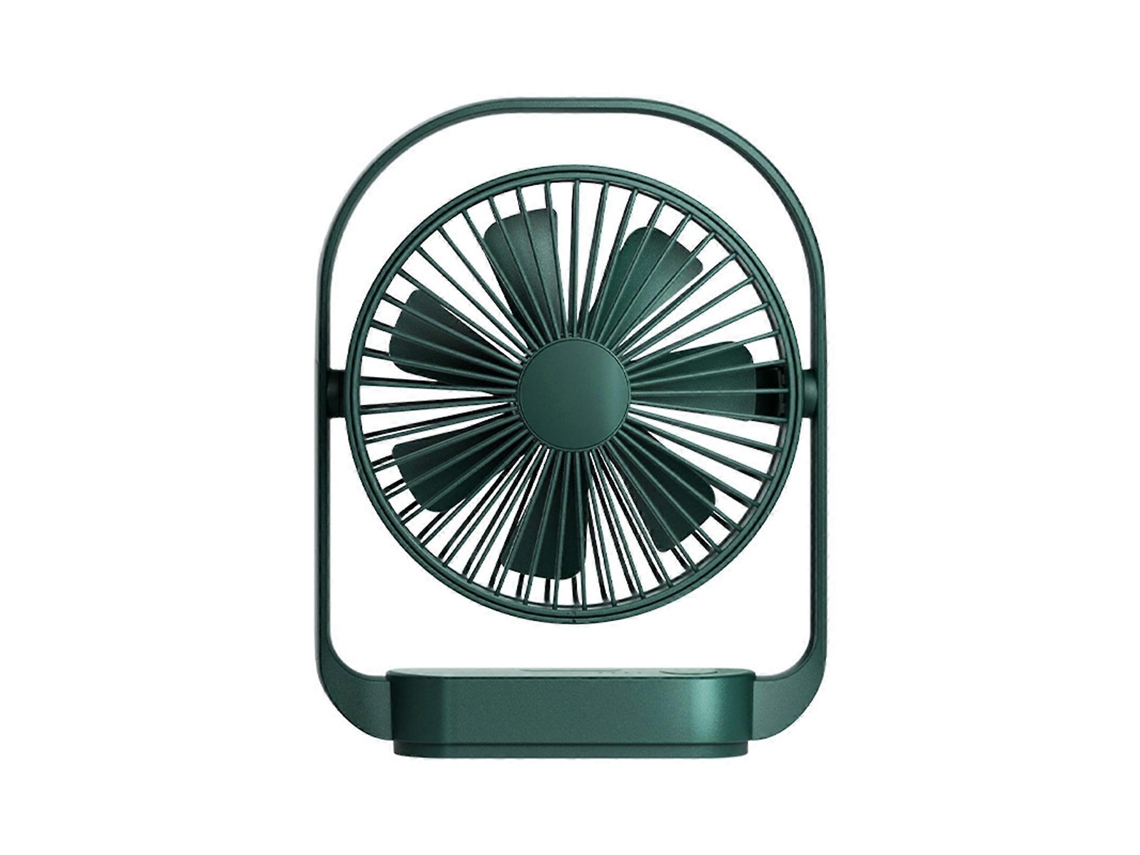 Ventilador De Sobremesa Usb Compacto Y Silencioso Con Luz Led, Recargable Y 4 Velocidades.
