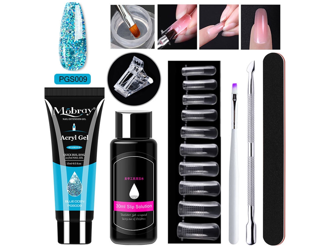 Kit de extensión de uñas de gel, herramientas para uñas pgs009 Yunzii