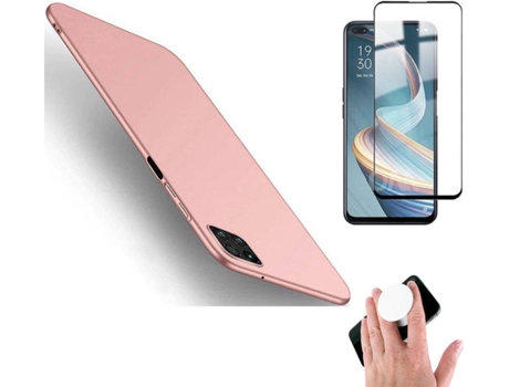 Carcasa y Protector de Pantalla Oppo Reno 4 Z 5G Rosa