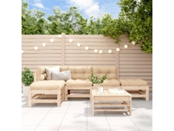 Conjunto de salón de jardín de pino macizo de 6 piezas DKD Home Decor