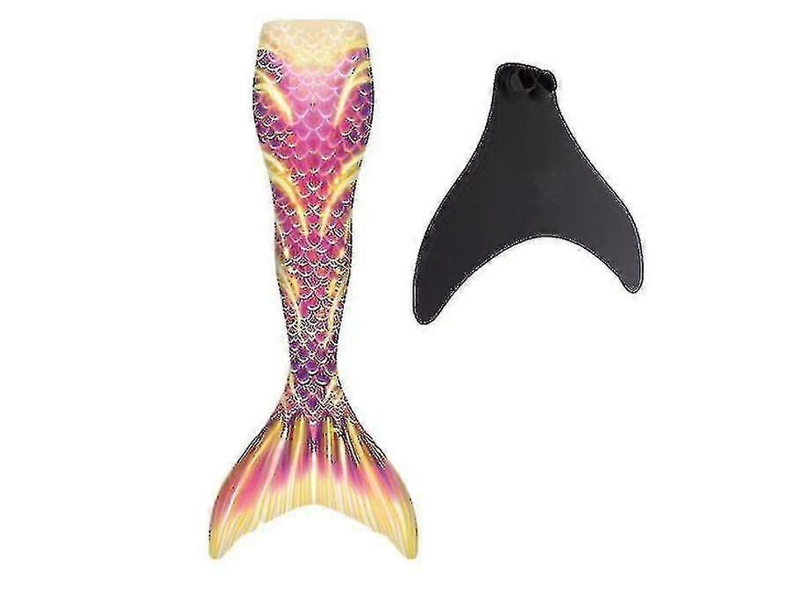 Cola De Sirena Adulta Reforzada Para Natación Con Monofin Incluido - Suzukamyellow M Amarillo