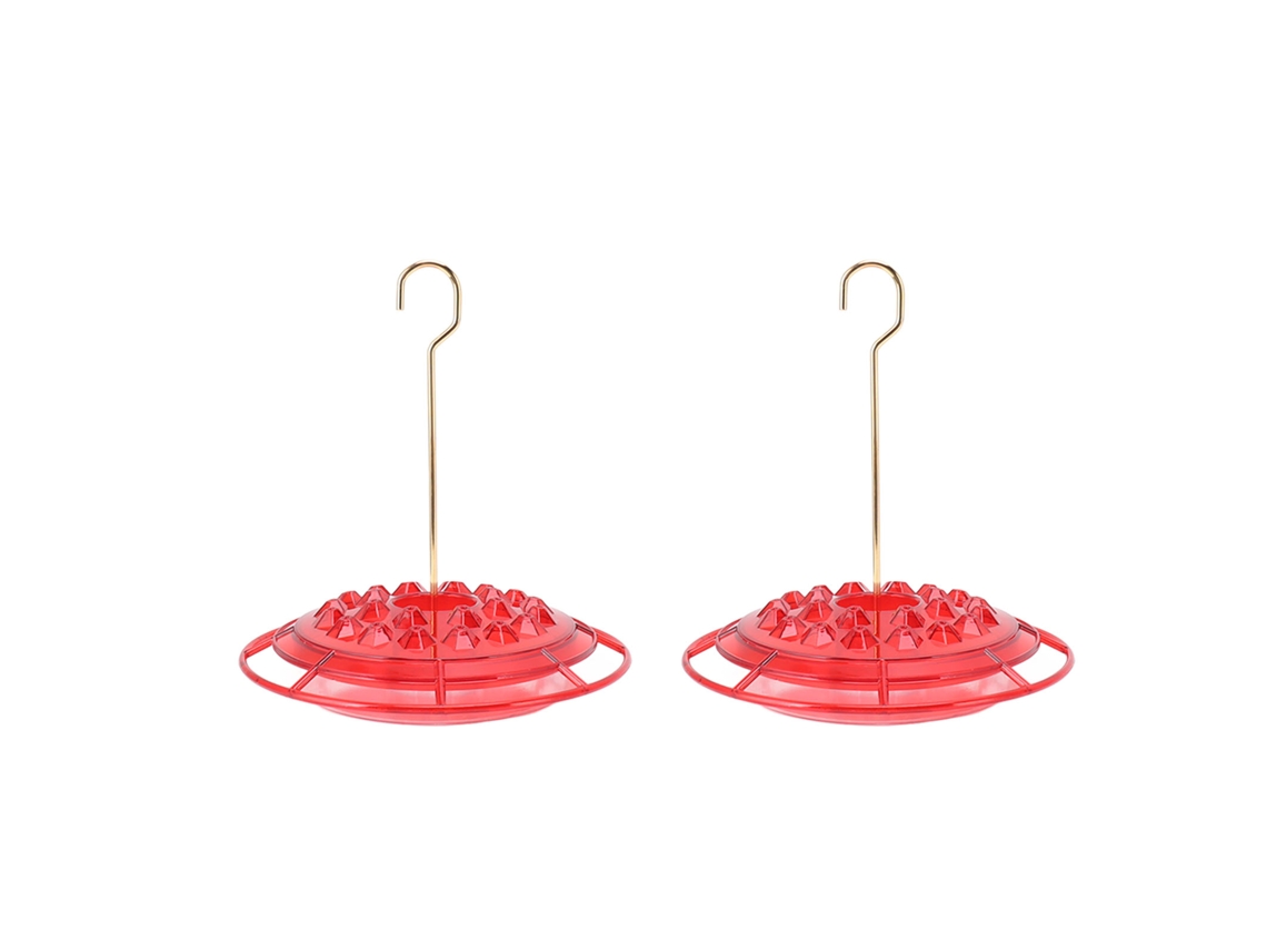 Comedero De Plástico Para Colibríes (2 Unidades) Con 25 Puertas, Duradero Para Jardín, Parque Y Exteriores.