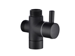 Válvula De Cierre De Latón 3 Vías G 1/2 Para Ducha De Baño Y Regadera Mano, Negro, Dsf007c