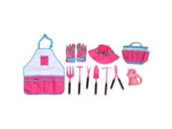 -kit De Jardinería Para Niños Con Delantal Gorro Y Guantes Juguete De Juego Falso Jardinería Infantil Rosa