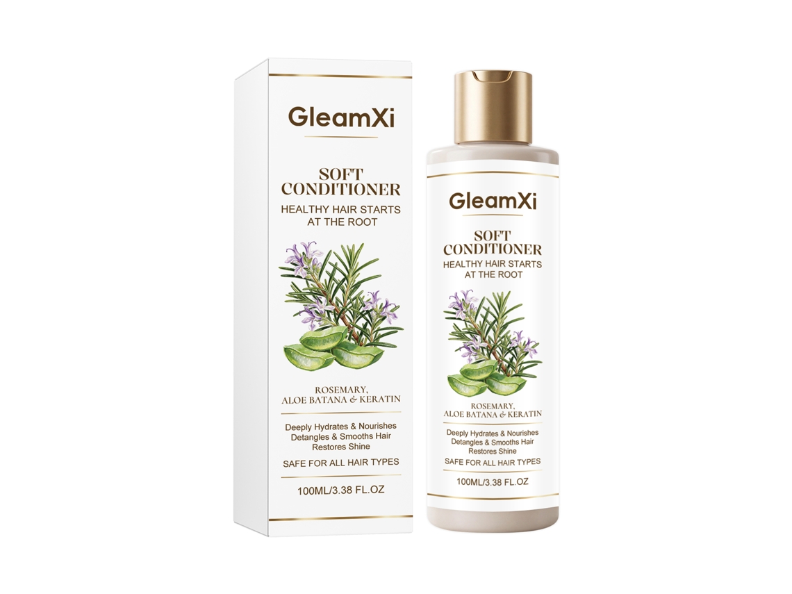 Acondicionador suavizante de romero Gleamxi para un cabello suave, brillante y fácil de peinar.