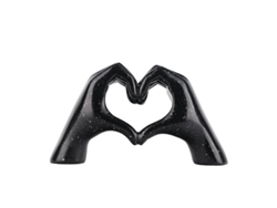2026-escultura Decorativa De Gesto De Mano Corazón, Arte Moderno Personalizado Para Hogar Linjou Negro