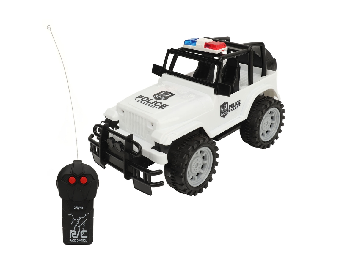 Coche Teledirigido Todoterreno De 27 Mhz Y 2 Canales, Resistente A Golpes, Color Blanco.