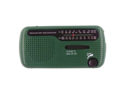 Radio portátil AM/FM/SW de 1200 mAh con carga solar, USB, manivela y batería AAA, linterna LED, SOS para emergencias al aire libre. Viewleaf