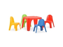 Juego de mesa y sillas de comedor para niños DKD HOME DECOR PP