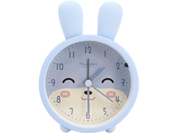2026-reloj Despertador Niño Conejo Blanco Silicona Silencioso Luz Nocturna Viaje