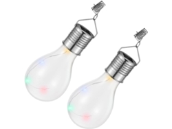 Bombillas Solares Led Colgantes, Plástico Resistente, Ahorro De Energía, Cable De Cobre, Paquete De 4, Fácil Instalación.