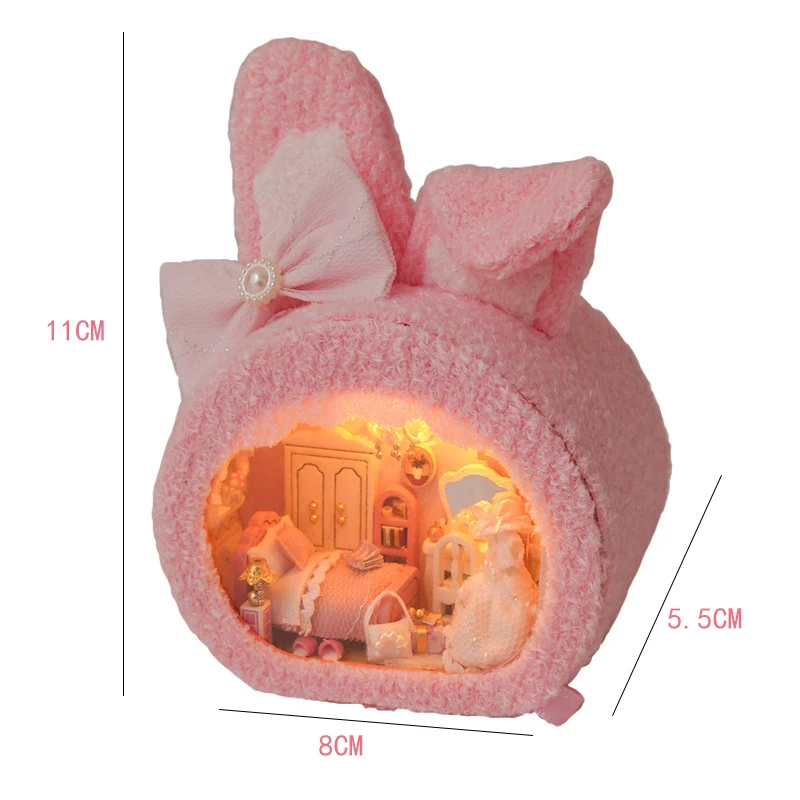 (th40) Mini Casa De Muñecas Diy: Un Regalo De Cumpleaños Y Navidad Para Niños