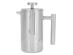 Molinillo de café portátil de prensa francesa de acero inoxidable de doble capa, 800 ml, para el hogar y viajes.