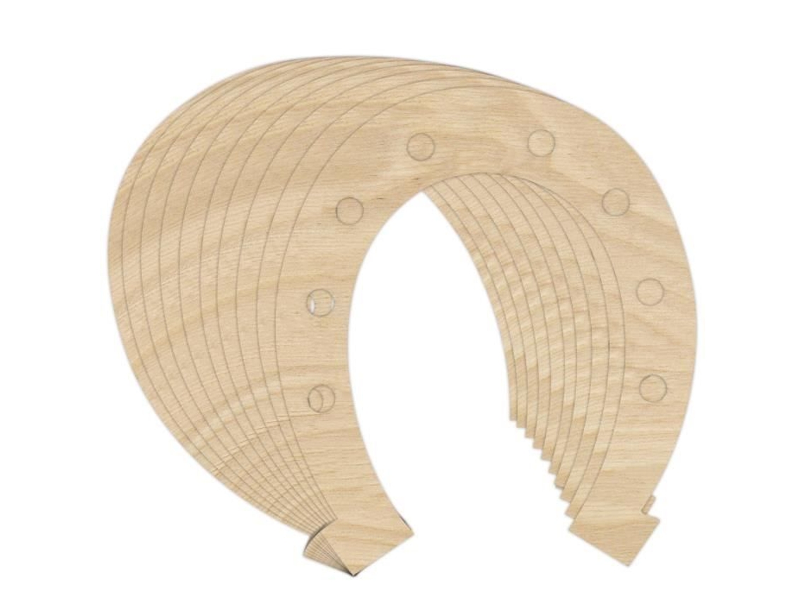 CREATIVE DECO Recortes De Madera Contrachapada Formas De Herradura Para Decorar Semicírculo 16 5 X 14 5 Cm