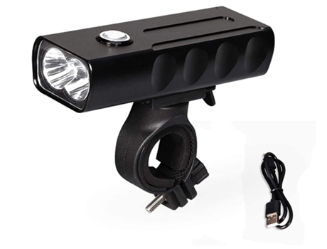 Juego de luces para bicicleta Juego de luces para bicicleta súper brillantes Luces para bicicleta recargables Luz para bicicleta S-Negro ENZONS