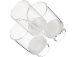 Conjunto De 3 Cadinhos De Vidro Transparente Com Filtros, 30 Ml, Para Laboratório.