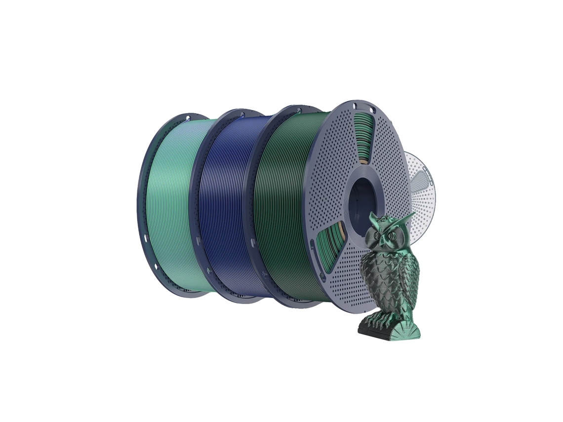 Filamento para impresora 3D, efecto bicolor, duradero y flexible, mezcla de colores, 10 OEM
