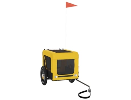 Remolque De Bicicletas Para Mascotas VIDAXL Amarillo Hierro (54,5x120x53 cm)