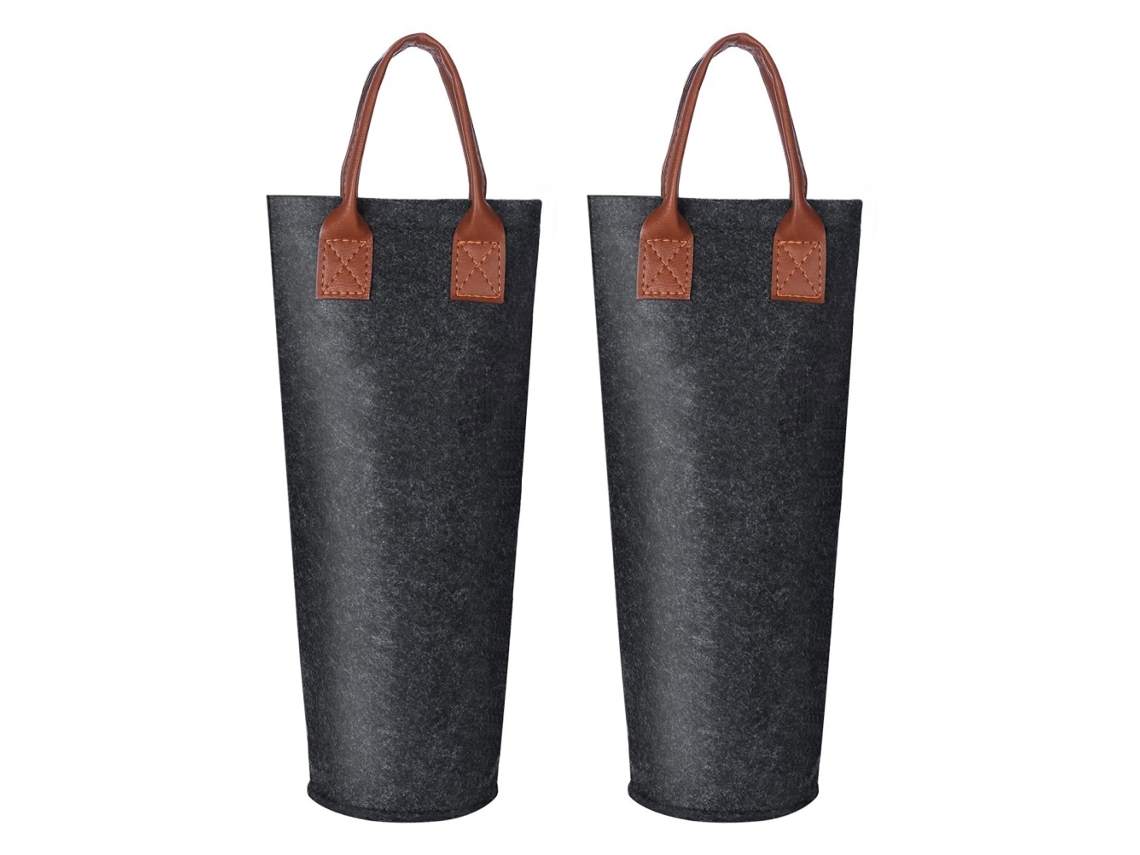 Bolsa Isotérmica Individual Portátil Para Vino Con Asas De Fieltro Para Transportar, Picnics, Playa Y Regalos.