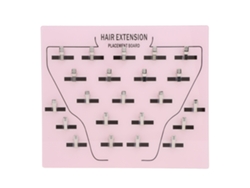 Plato Expositor Rosa Claro Para Extensiones De Peluca Con 22 Clips De Acero Inoxidable.