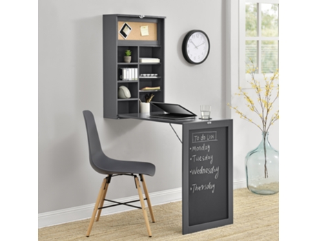 Escritorio EN.CASA MDF (Gris Oscuro - 80 x 50 x 19 cm)