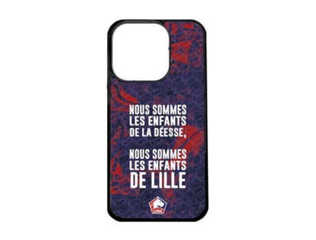 Funda Móvil Oficial Lille Fc para iPhone 15 Pro PHONECASES3D Piel Sintética Negro