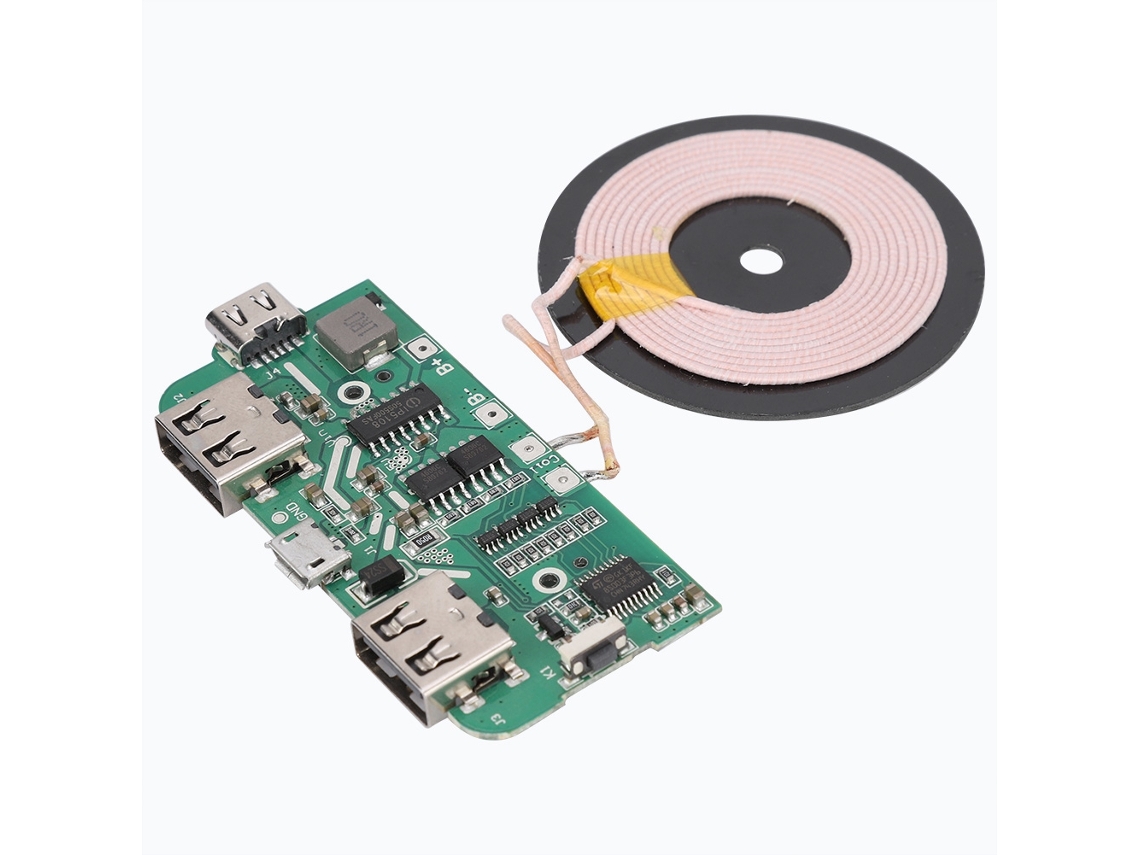 Cargador Inalámbrico (transmisor De Bobina De Interfaz Dual U) Pcba Dual U + Cargador Inalámbrico De Bobina