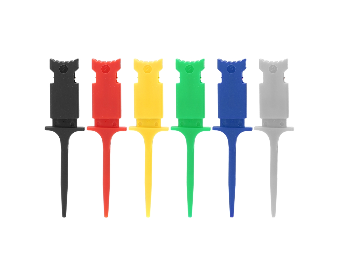 Set De 6 Ganchos De Prueba Mini Clips Ic Para Reparación Y Mantenimiento