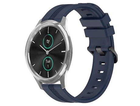Correa para Garmin Garminmove Luxe 20mm Correa de reloj Slicone a rayas cóncavas Azul marino VENISYMLIS