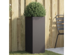 Jarrón/jardinera 32x29x75 cm Acero Negro Dkd Home Decor