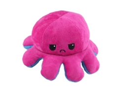 Rebe-muñeco De Peluche Pulpo Reversible De Doble Cara Animal Flip Juguetes Lindos Para Bebés (morado-azul)