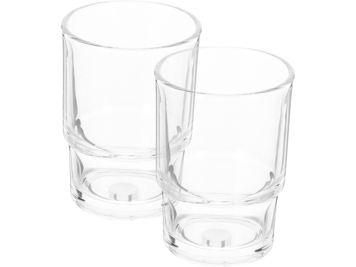 Juego de 2 toallas de baño transparentes de cristal.