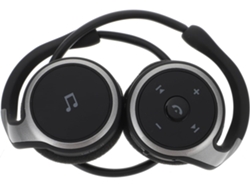Auriculares Supraaurales Con Cable Negros, Ligeros, Deportivos, Con Micrófono Incorporado Y Cierre De Velcro Para Correr.
