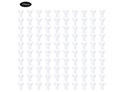 Conjunto Parafuso Porca LAXISCREED Branco 100pcs