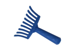 Rastrillo ordeño verdeo puas plastico azul