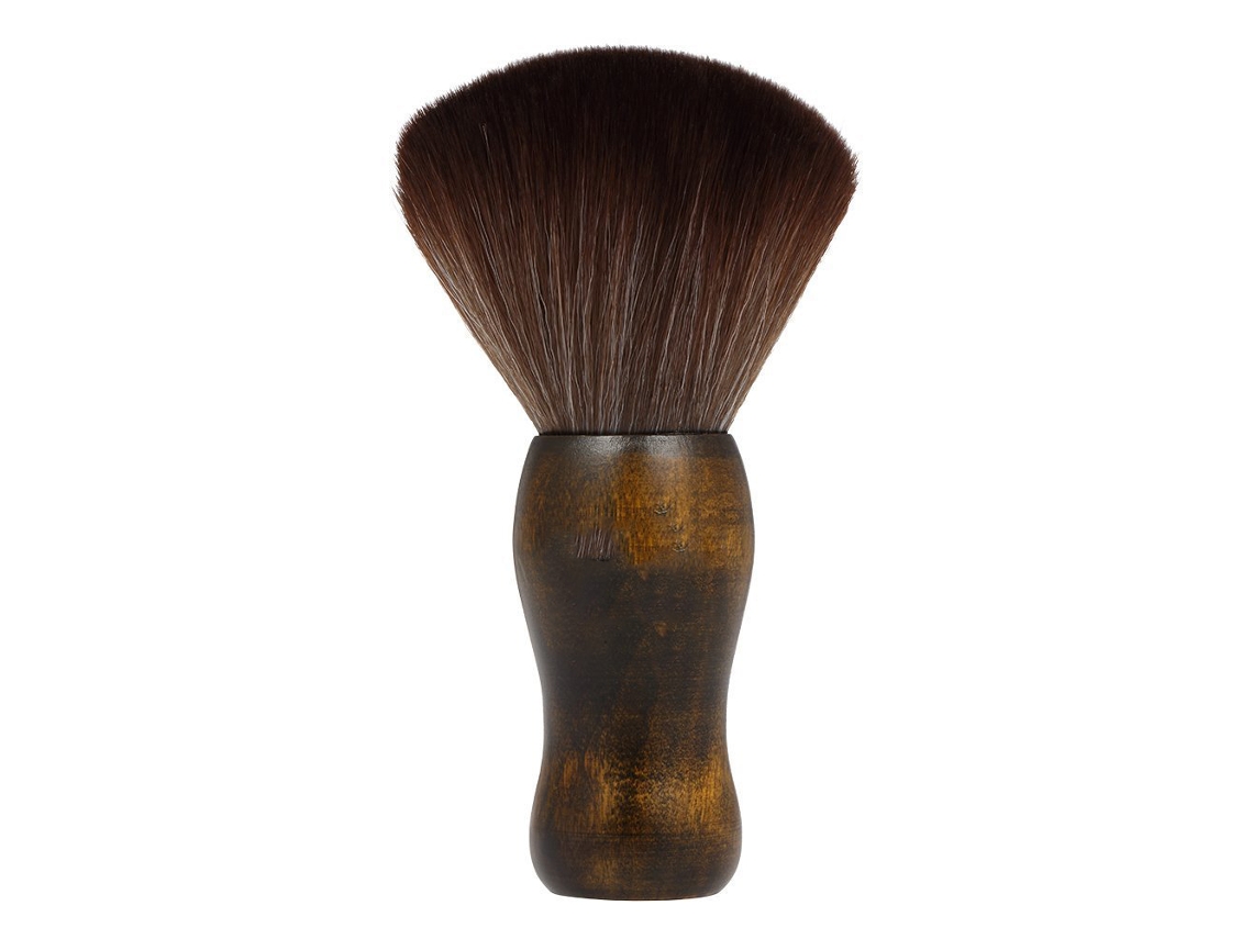 RNEMITERY Cepillo grande para cuello/rostro, cerdas de nailon (mango de madera)