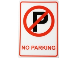 Placa De Proibido Estacionar - Plástico Resistente Às Intempéries - Símbolo