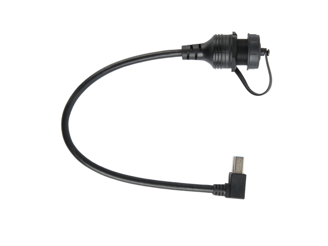 Cable de extensión de datos para impresión USB 3.0, cable impermeable, macho a hembra con ángulo de 90 grados.
