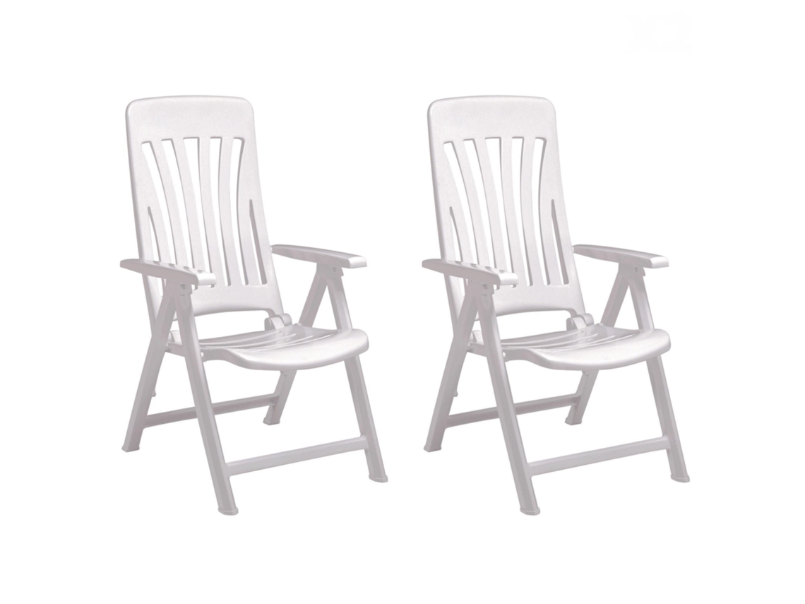 GARBAR BLANES Set 2 Silla Con Brazos Multiposiciones Exterior Blanco