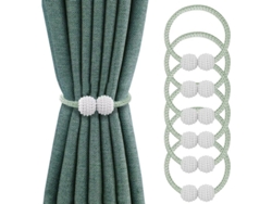 Rebe-ataduras Para Cortinas Linjou, Hebillas Magnéticas De Perla Para Decoración Hogar Oficina (oro)