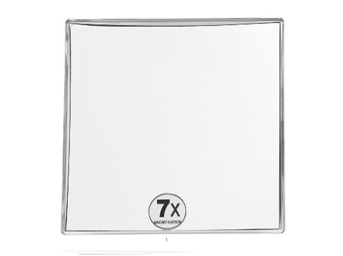 Espejo de pared Aumento 7x plateado 15.5x15.5cm