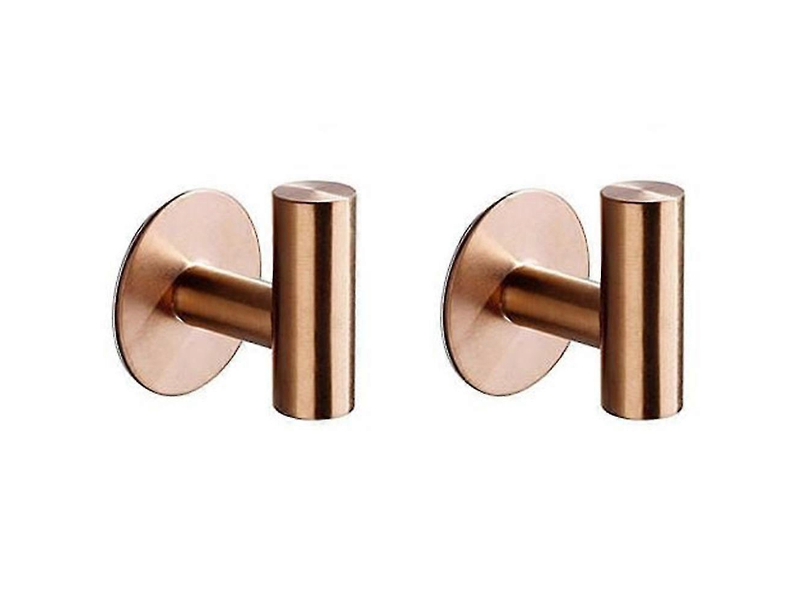 2 ganchos de baño de acero inoxidable, resistentes, sin clavos, C16